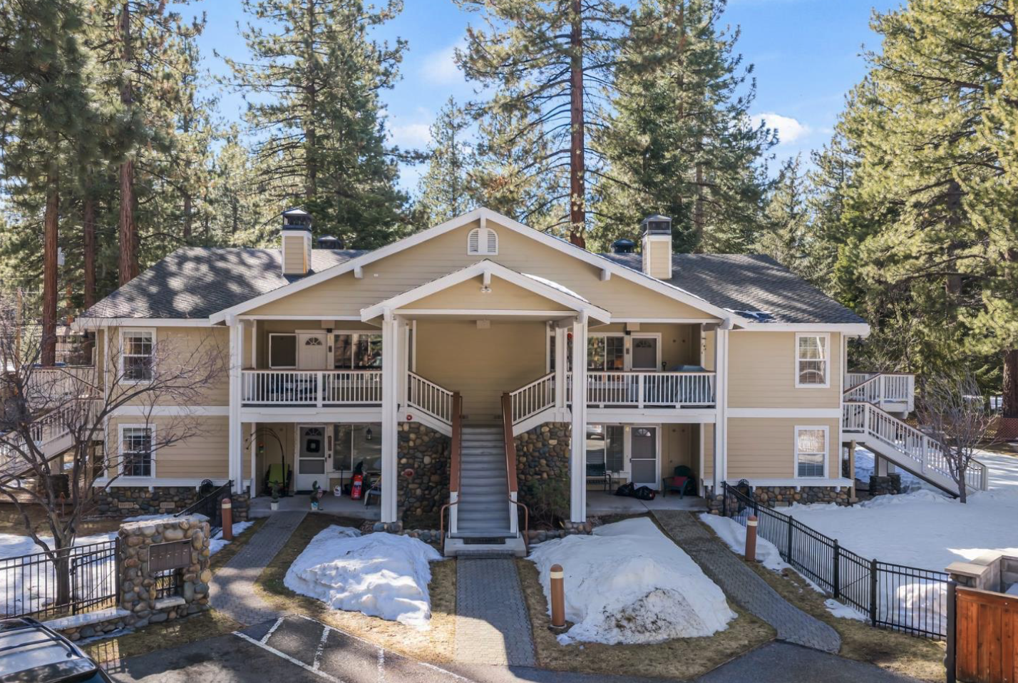 Modern luxury condo interior with mountain views at resort